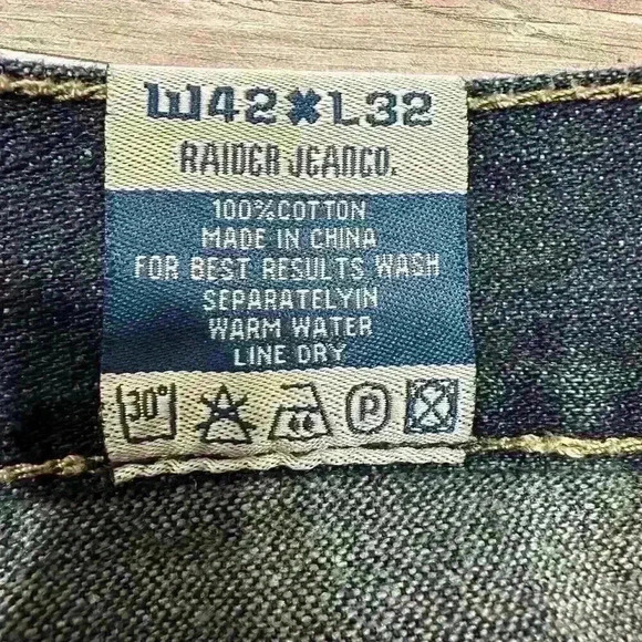 Raider Authentic Jeans Mens Size 42x32 Baggy Hiphop Y2K Grunge Hiphop Casual Dad - Picture 8 of 16
